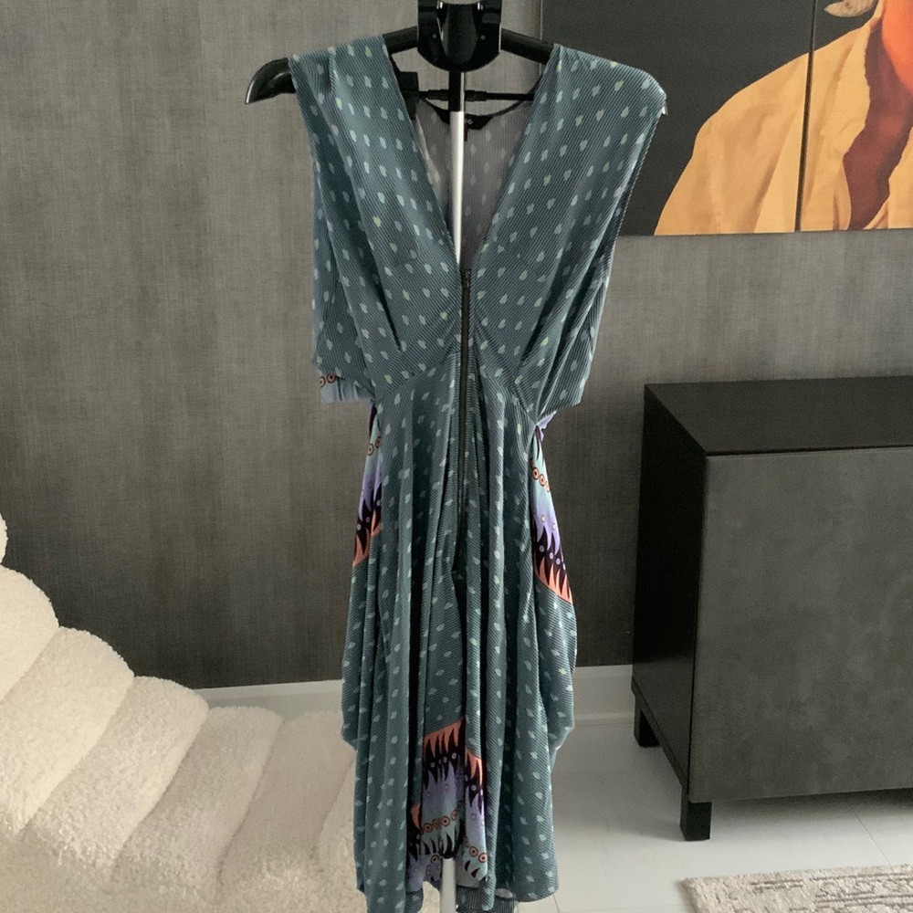 Suno Elegant navy and light blue Patterned Dress - S